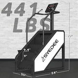 Stairmaster, Syedee Stair Stepper with LED Screen, Stepmill Exercise Machine with 12 Workout Programs, 441 lb Step Machine, 24 - 164 Steps/Minute(White)